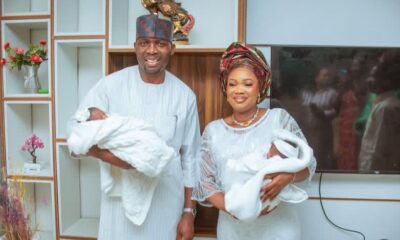 Mercy Ebosele and her husband with the twins. Credit: Instagram | mercyebosele